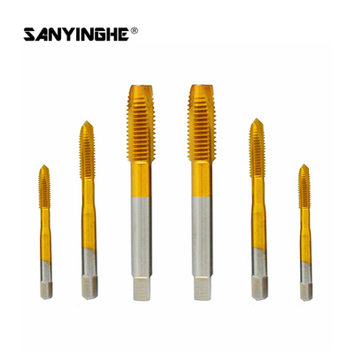 Titanium Plated Thread Tapping Tool Golden Fine Thread Spiral Taps